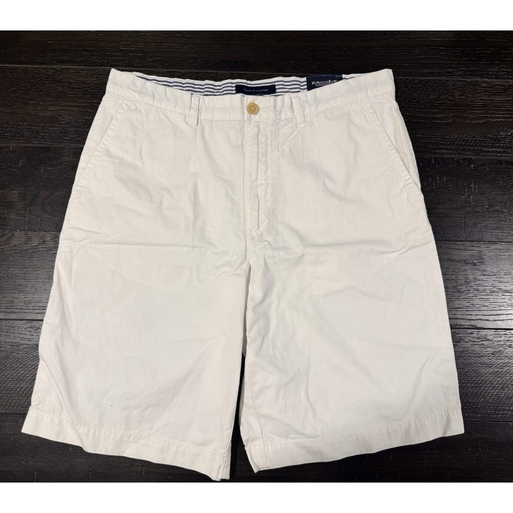 Tommy Hilfiger Mens Chino Shorts Size 36 Preppy Beige Cream NWT